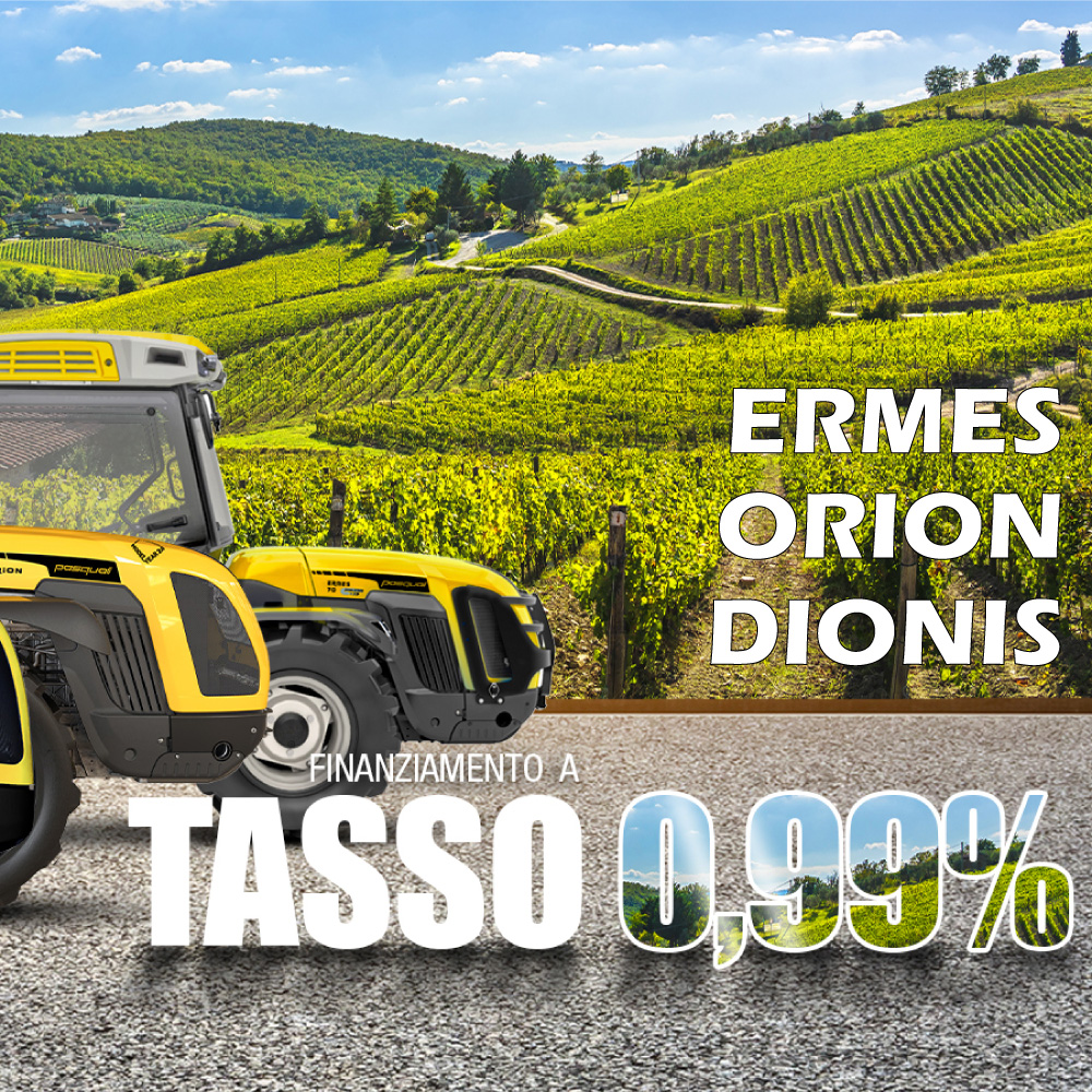 Pasquali Ermes, Orion e Dionis finanziabili a tasso 0,99% in 36 mesi